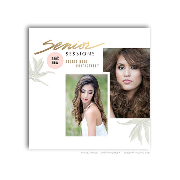 Senior Photography Session Marketing - Digital Marketing Card Template - SIGNATURE 4 - 1575