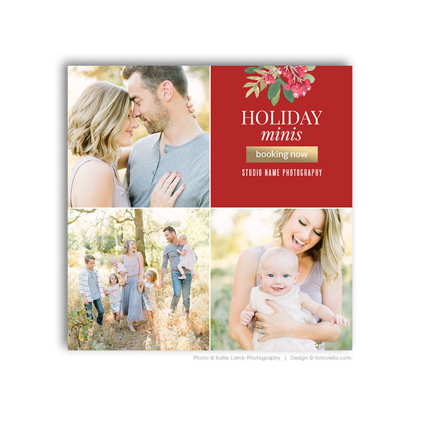 Holiday Mini Session Marketing Board - Christmas Session Digital Marketing Board - MODERN HOLIDAY 3 - 1581