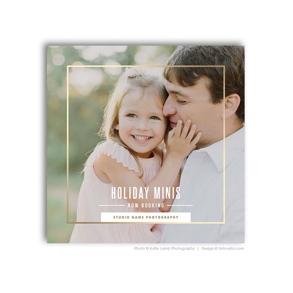 Holiday Mini Session Marketing Board - Christmas Session Digital Marketing Board - MODERN HOLIDAY 4 - 1585