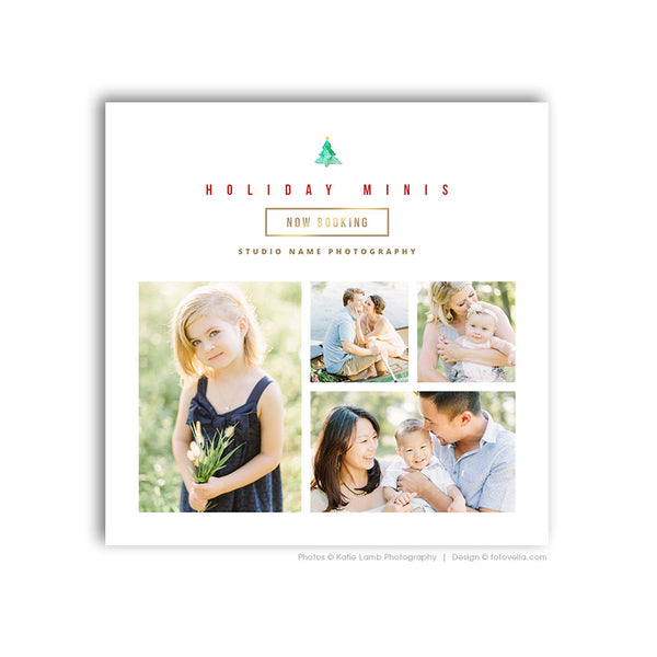 Holiday Mini Session Marketing Board - Digital Marketing Board - MODERN HOLIDAY 1 - 1577