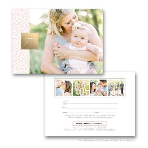 Free Photography Gift Certificate Template - OLIVIA - 1622
