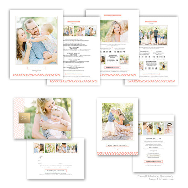 Photographer Marketing Template Set - Photography Branding Set - OLIVIA - 1631