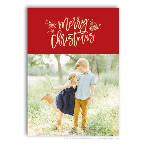 Christmas Photo Card Template - Holiday Card Template - For Photographers - Photoshop Required - MERRY CHRISTMAS - 1598