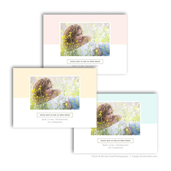 Senior Graduation Announcement Card - Senior Grad Card - Open House Invite - 7x5 Flat Card - Senior Boy or Senior Girl  - RILEY - 1636