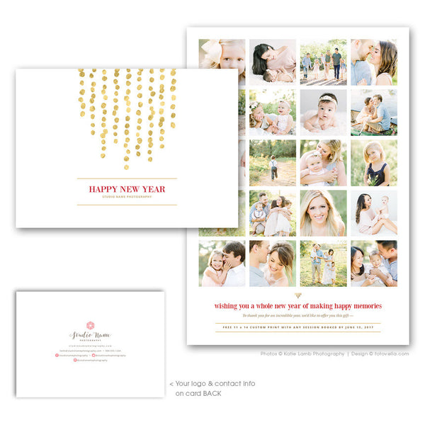 Photographer Thank You Card - Folded Thank You Card Marketing Template For Photographers - SHIMMER - 1613