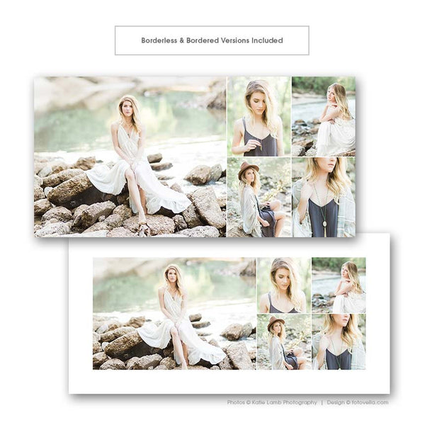 10x20 Photo Collage Storyboard Template - For Photographers - Photoshop Required - STORYLINE - 1518