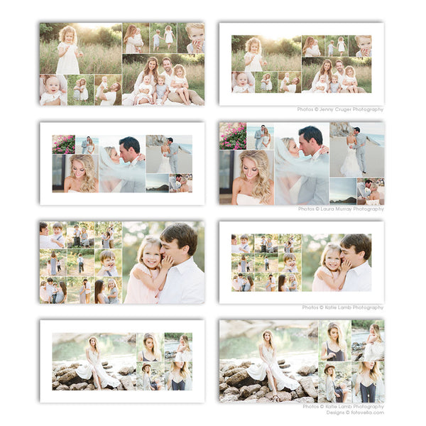 10x20 Photo Collage Storyboard Template - 8 Pack - For Photographers - Photoshop Required - STORYLINE - 1615