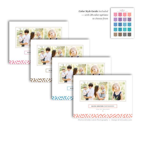 Photographer Post Card Photoshop Template - Photography 4x6 Marketing Postcard - OLIVIA - 1624