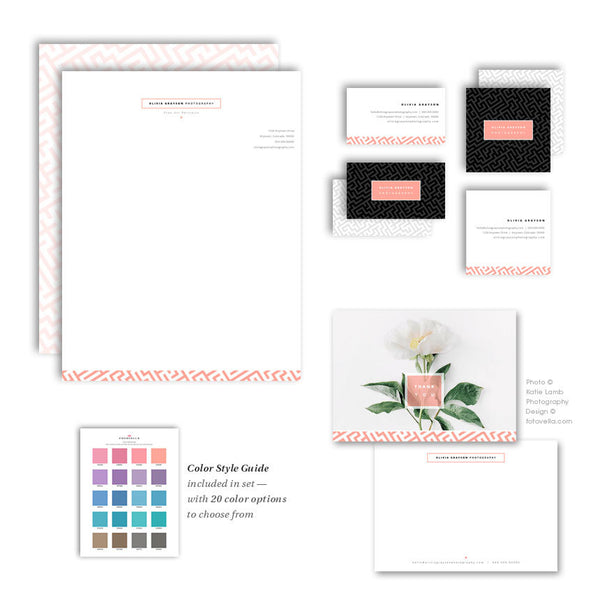 Photographer Marketing Template Set - Photography Branding Set - OLIVIA - 1631
