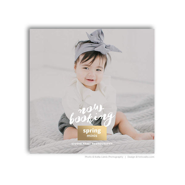 Spring Mini Session Social Media Promo Board - For Photographers - Photoshop Required - BOLD SPRING - 1650