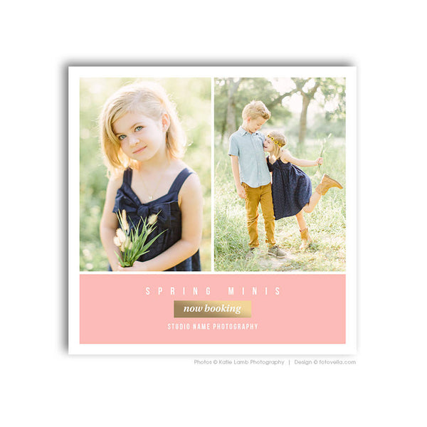 Spring Mini Session Promo Digital Marketing Board - For Photographers - Photoshop Required - SIMPLY SPRING - 1653