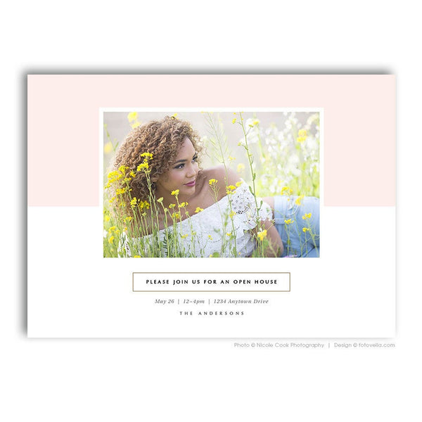Senior Graduation Announcement Card - Senior Grad Card - Open House Invite - 7x5 Flat Card - Senior Boy or Senior Girl  - RILEY - 1636