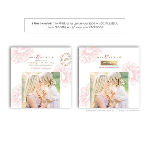 Mommy & Me Minis - Mother's Day Photo Session - Digital Marketing Board - MOM ME 2 - 1656