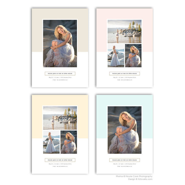 Senior Graduation Announcement Card - Senior Grad Open House Invite - CLAIRE - 1641