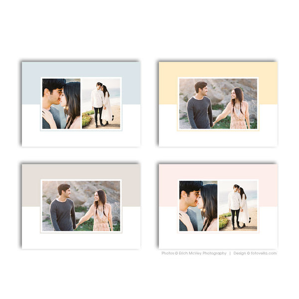 Save The Date Card Photoshop Template - Engagement Announcement Template - For Photographers - Photoshop Required - CHRISTOPHER & MIA - 1644