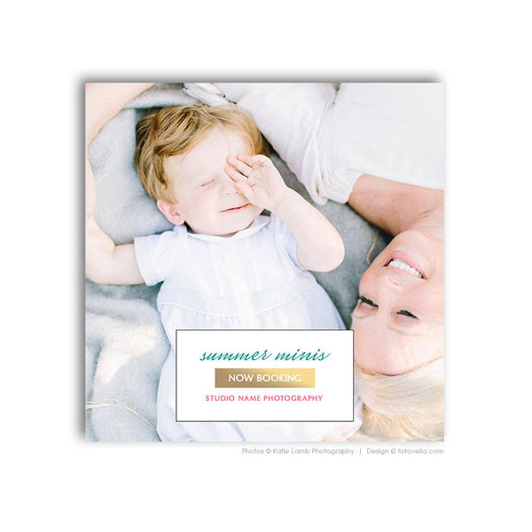 Summer Mini Photo Session Marketing Card - Digital Marketing Card - SUMMER BREEZE 3 - 1662