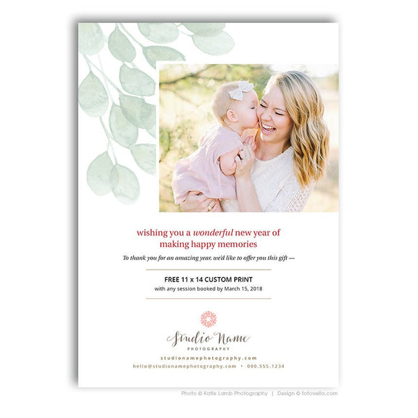 Photographer Thank You Card Template - Year End Thank You - Holiday Card - New Year Card - For Pro Photographers - BEST YEAR EVER - 1682