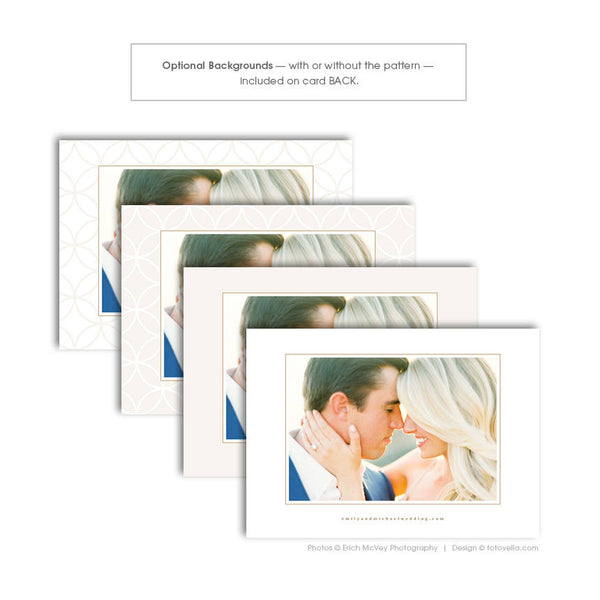 Save The Date Card Photoshop Template - Engagement Announcement Template - For Photographers - Photoshop Required - EMILY & MICHAEL - 1689
