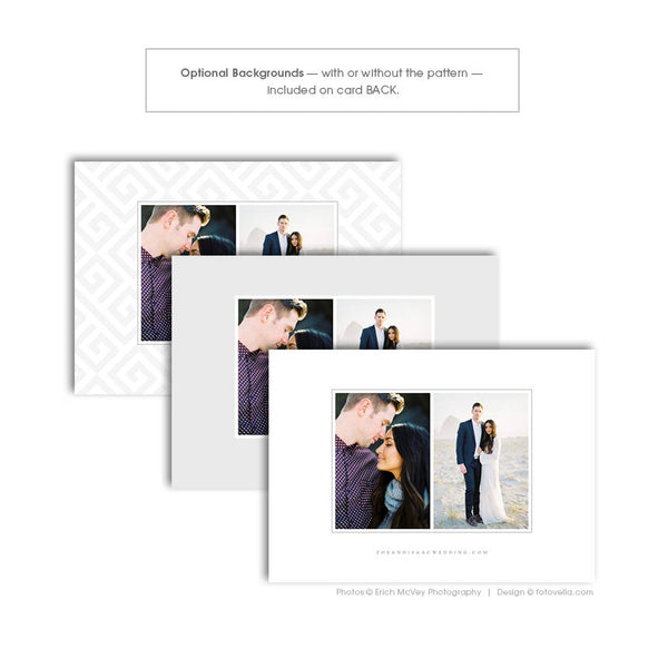 Save The Date Card Photoshop Template - Engagement Announcement Template - For Photographers - Photoshop Required - ZOE & ISAAC - 1690