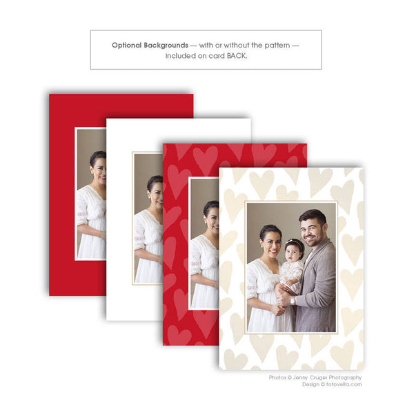 Valentine's Day Photo Card Template - For Photographers - Photoshop Required - HAPPY VALENTINES DAY - 1702