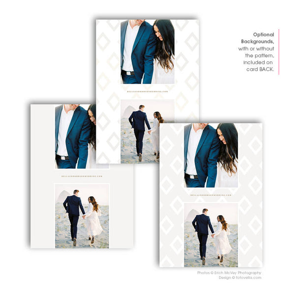Wedding Announcement - Save The Date Card Photoshop Template - For Photographers - Photoshop Required - BELLA & HUDSON - 1692
