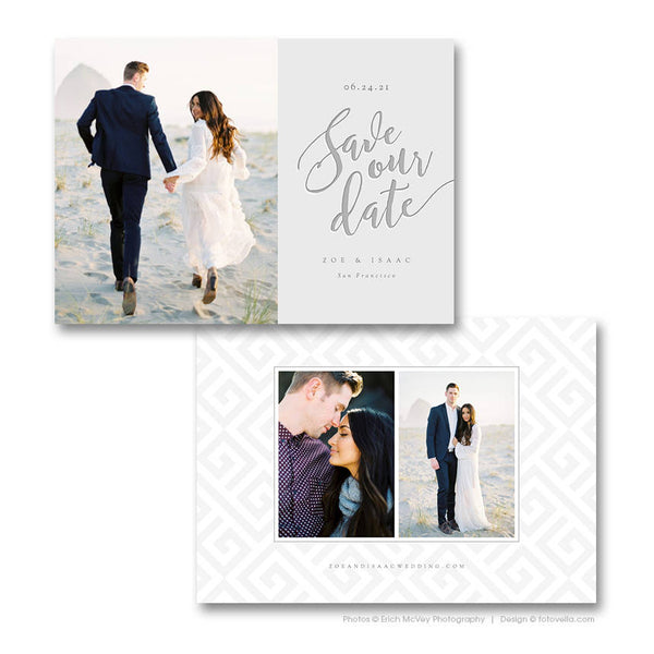 Wedding Announcement - Save The Date Card Photoshop Template - For Photographers - Photoshop Required - 4 PAK BUNDLE - 1693