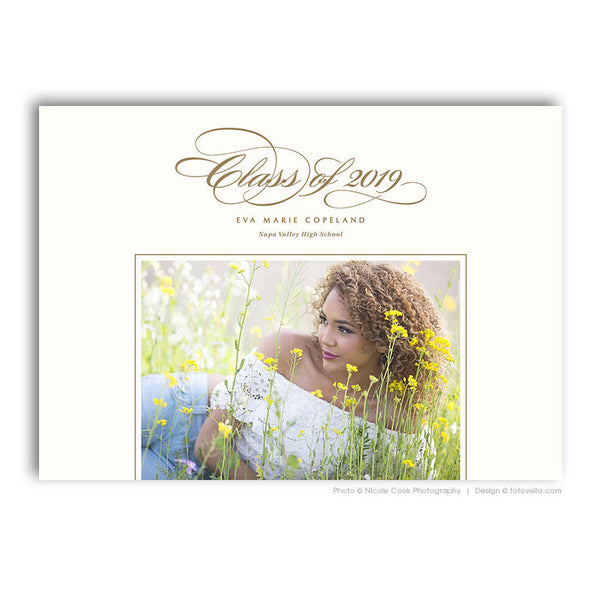 Senior Graduation Card Template - For Photographers - Photoshop Required - EVA - 1640