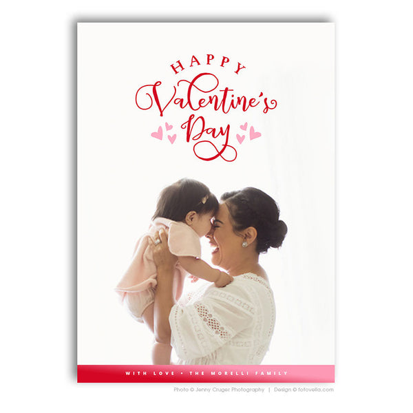 Valentine's Day Photo Card Template - For Photographers - Photoshop Required - HAPPY VALENTINES DAY - 1702