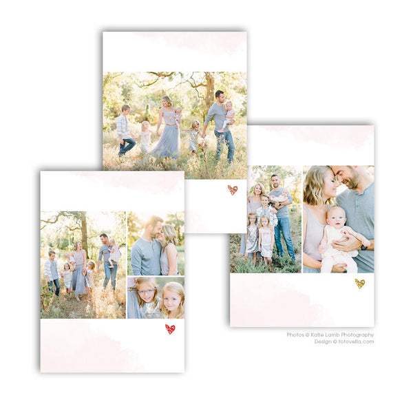 Valentine's Day Photo Card Template - For Photographers - Photoshop Required - LOVE - 1705