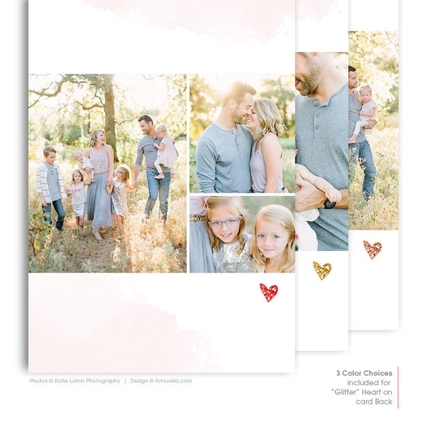 Valentine's Day Photo Card Template - For Photographers - Photoshop Required - LOVE - 1705
