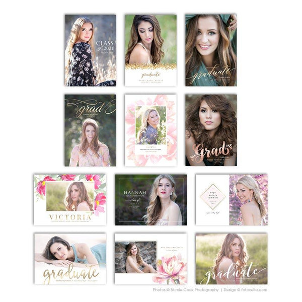 Senior Photography Marketing Template Bundle | Over 65 templates | Senior Graduation Announcements, Marketing Templates + more!