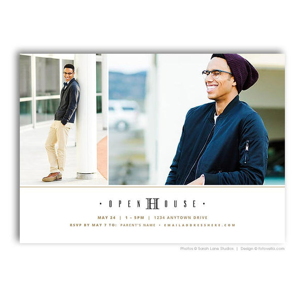 Senior Graduation Card Template - For Photographers - Photoshop Required - ETHAN - 1722