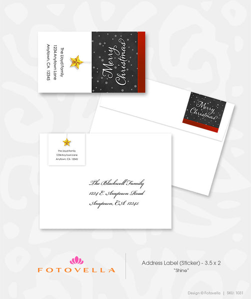 Christian Christmas Card Template - Chalkboard Design - Inspirational Bible Verse - 1031