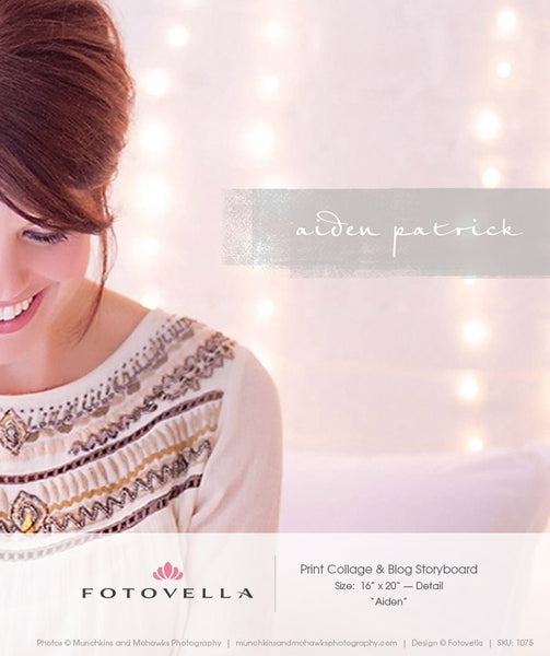 Storyboard Print Collage Template - 16x20 Photoshop Print Template - 1075