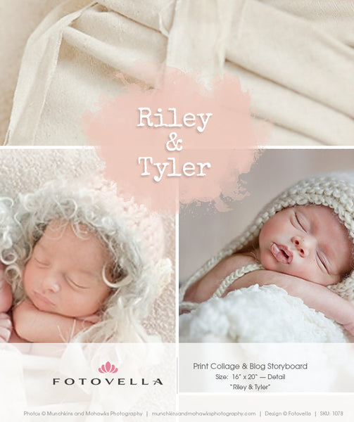 Print Collage Photoshop Template - Blog Storyboard Template - 1078