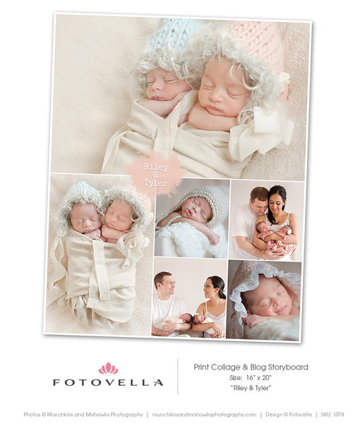 Print Collage Photoshop Template - Three-Pack Bundle - 1079