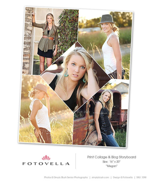 Print Collage Blog Storyboard Photoshop Template - 1098