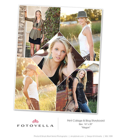 Print Collage Blog Storyboard Photoshop Template - 1098