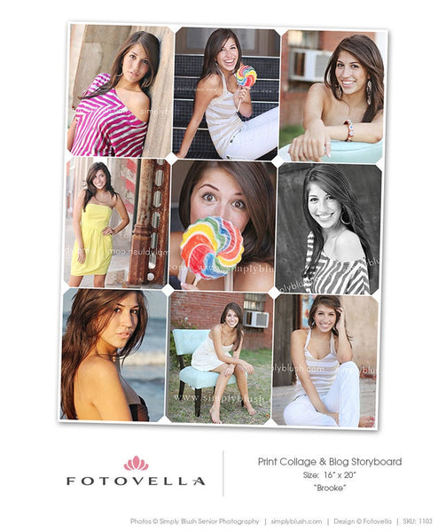 16x20 Print Collage Template - Blog Board Template - 1103