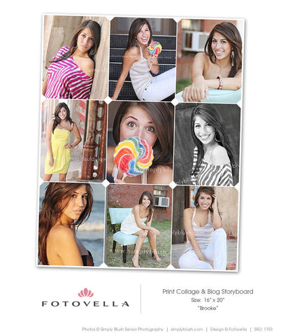 16x20 Print Collage Template - Blog Board Template - 1103