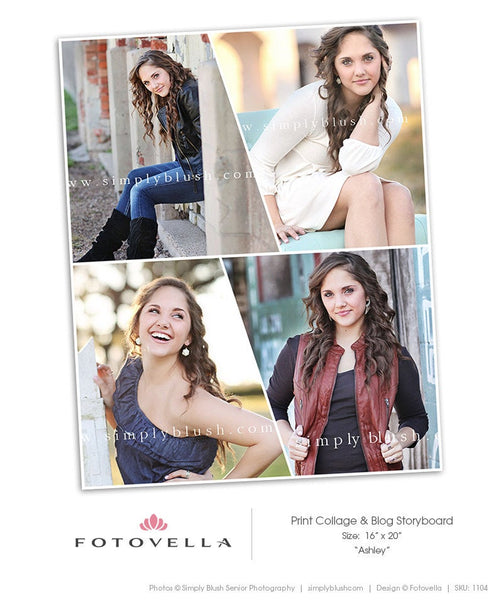 Blog Board Template - Print Collage Photoshop Template - 1104