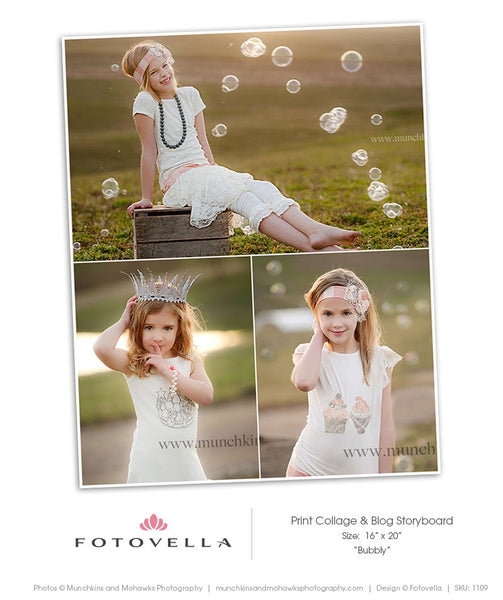 Blog Board Template - 16x20 Print Collage Template - 1109