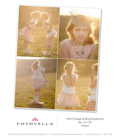 Blog Board Template - Print Collage Photoshop Template - 1110