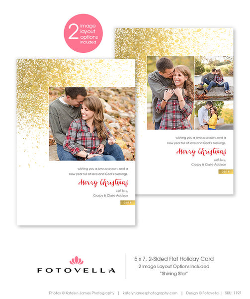 Christian Christmas Card Template - Photoshop Template - 1197