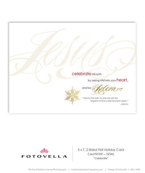 Christian Christmas Card Photoshop Template - 1200