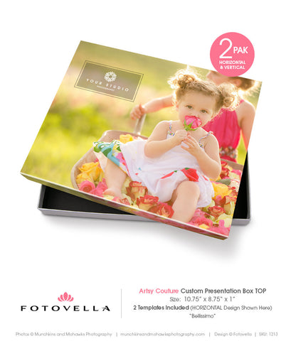 Photography Marketing Template - Artsy Couture 8x10 Box - Custom Packaging Template - 1213