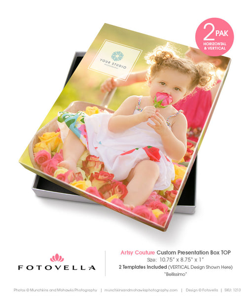 Photography Marketing Template - Artsy Couture 8x10 Box - Custom Packaging Template - 1213