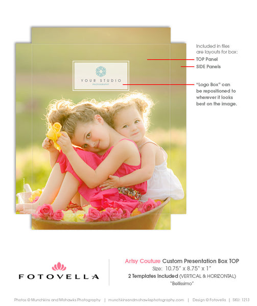 Photography Marketing Template - Artsy Couture 8x10 Box - Custom Packaging Template - 1213