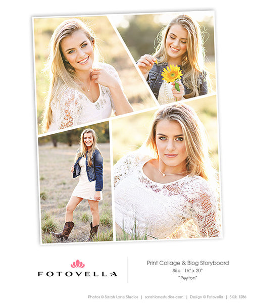 Senior Photography Print Collage Template - Three Piece Bundle - 1288 ...