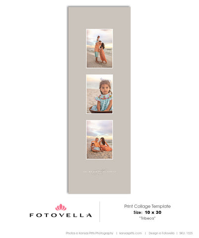 10x30 Print Collage Template - Fine Art - Tribeca Vertical 10x30 - 1325